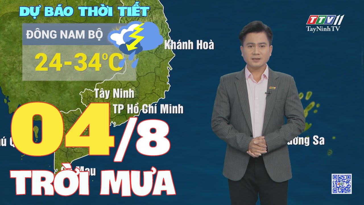 Bản tin thời tiết 04-8-2024 | TayNinhTVENT